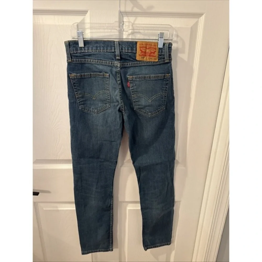 Levi's 502 Jeans Mens 29x30 Tapered‎ Stretch Denim WaterLess Made in Mexico